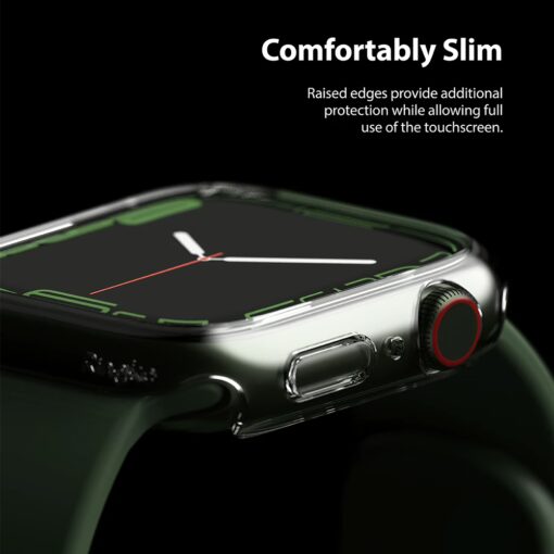 เคส Ringke รุ่น Slim - Apple Watch Series 7/8/9 (41mm) - สี Clear + Matte Black (แพ็ค 2 ชิ้น) - Image 5