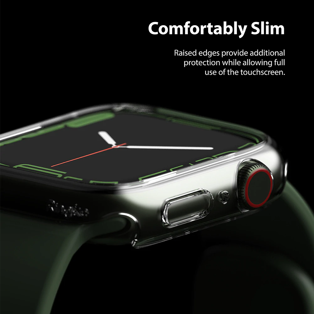 เคส Ringke รุ่น Slim - Apple Watch Series 7 (41mm) - สี Clear + Matte Black (แพ็ค 2 ชิ้น)