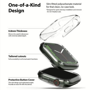 เคส Ringke รุ่น Slim - Apple Watch Series 7/8/9 (45mm) - สี Clear + Matte Black (แพ็ค 2 ชิ้น)