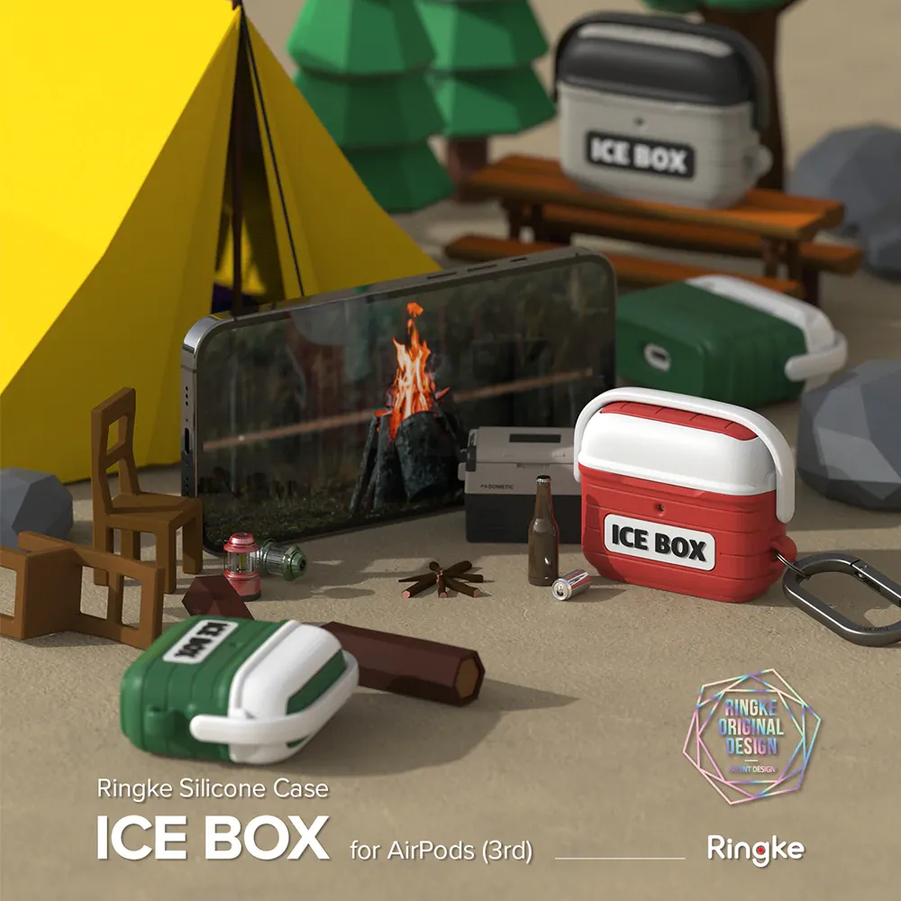 เคส Ringke รุ่น Silicone Case Ice Box - AirPods 3 - สี Green