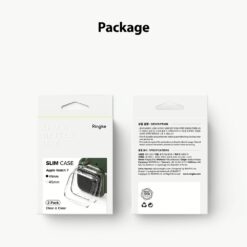 เคส Ringke รุ่น Slim - Apple Watch Series 7/8/9 (41mm) - สี Clear + Matte Black (แพ็ค 2 ชิ้น)