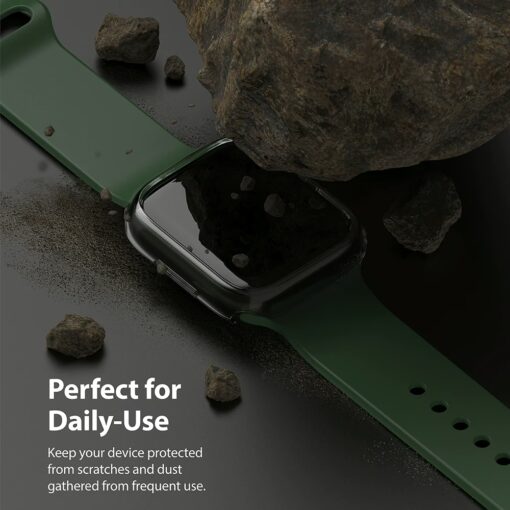เคส Ringke รุ่น Slim - Apple Watch Series 7/8/9 (41mm) - สี Clear + Matte Black (แพ็ค 2 ชิ้น) - Image 8