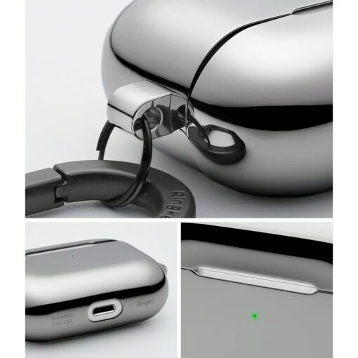 Ringke รุ่น Stainless Steel - เคส Airpods Pro - สี Silver - Image 5