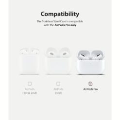 Ringke รุ่น Stainless Steel - เคส Airpods Pro - สี Silver