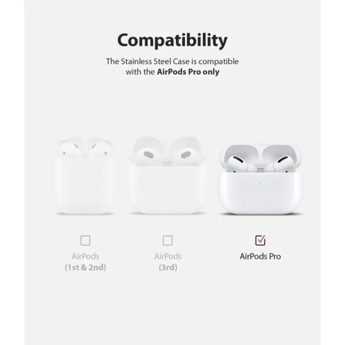 Ringke รุ่น Stainless Steel - เคส Airpods Pro - สี Silver - Image 11