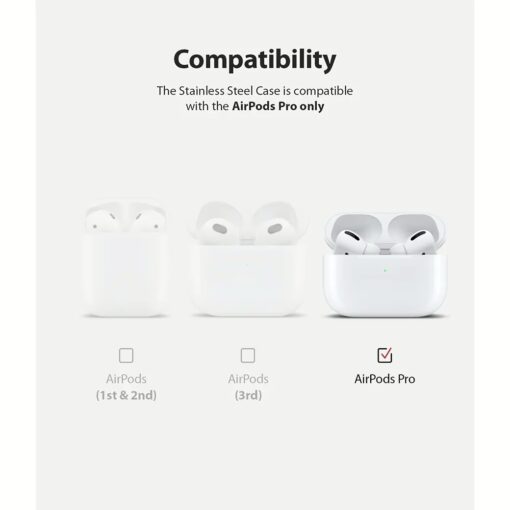 Ringke รุ่น Stainless Steel - เคส Airpods Pro - สี Silver - Image 11
