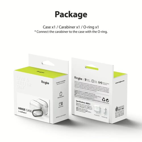 Ringke รุ่น Hinge - เคส Airpods 3 - สี Clear - Image 11