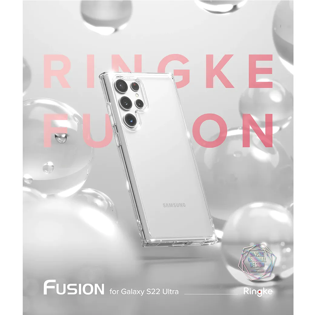 เคส Ringke รุ่น Fusion - Galaxy S22 Ultra - สี Smoke Black