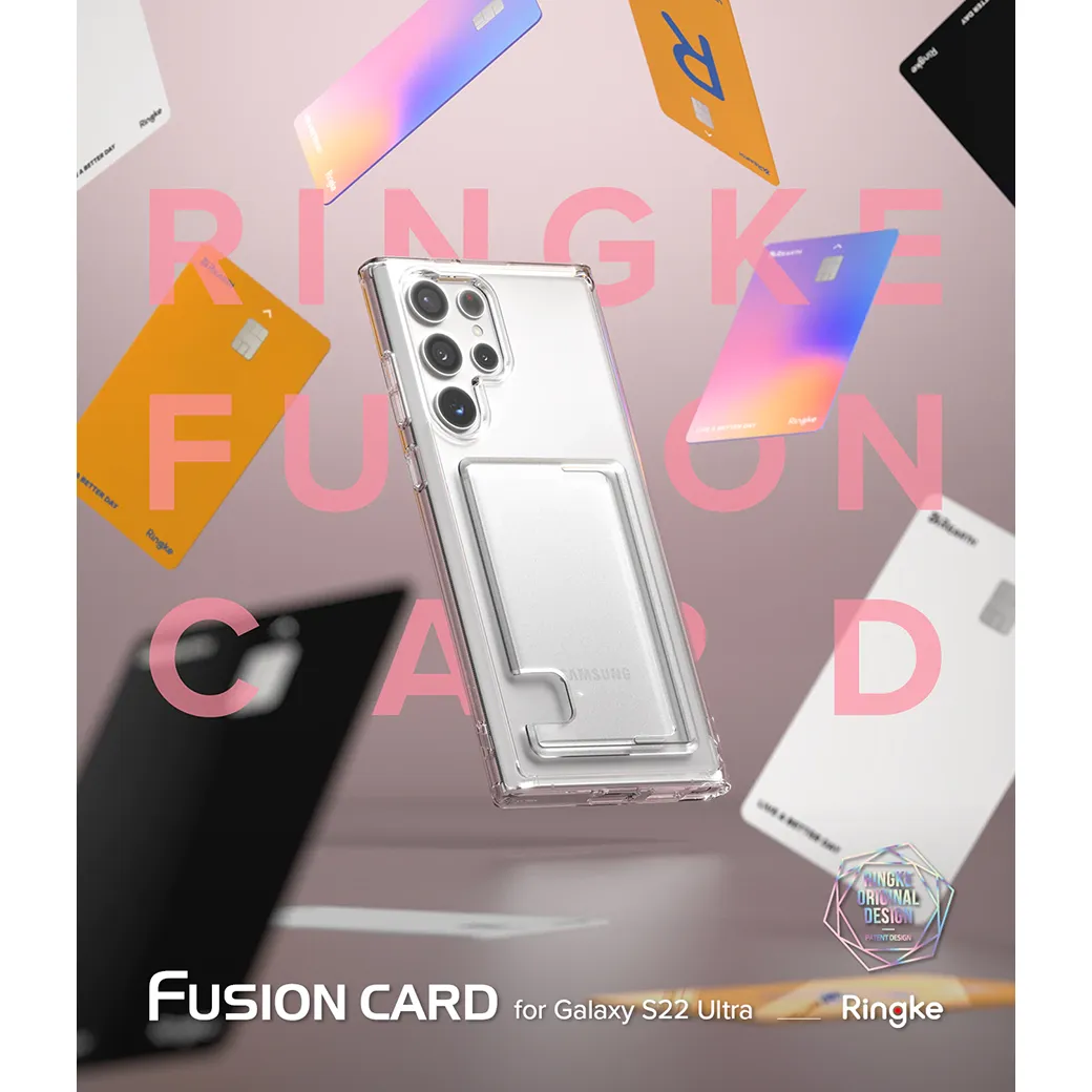 Ringke รุ่น Fusion Card - เคส Galaxy S22 Ultra - สี Clear