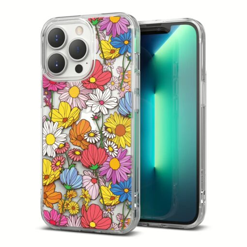 เคส Ringke รุ่น Fusion Design - iPhone 13 Pro - ลาย Vivid Flowers