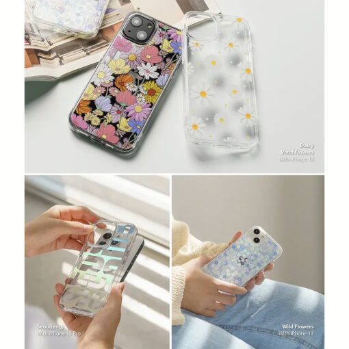 เคส Ringke รุ่น Fusion Design - iPhone 13 Pro - ลาย Vivid Flowers - Image 4