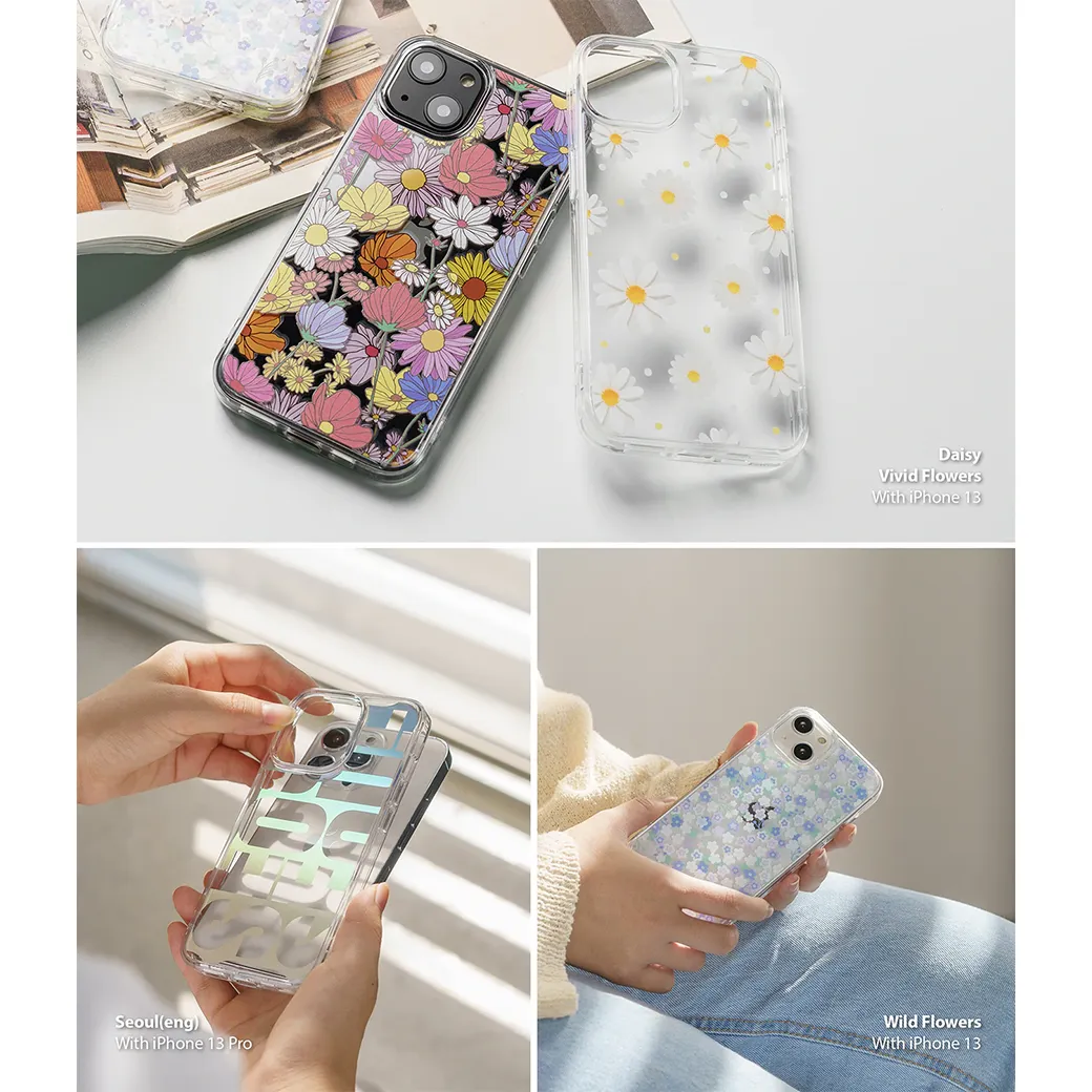 เคส Ringke รุ่น Fusion Design - iPhone 13 Pro - ลาย Vivid Flowers