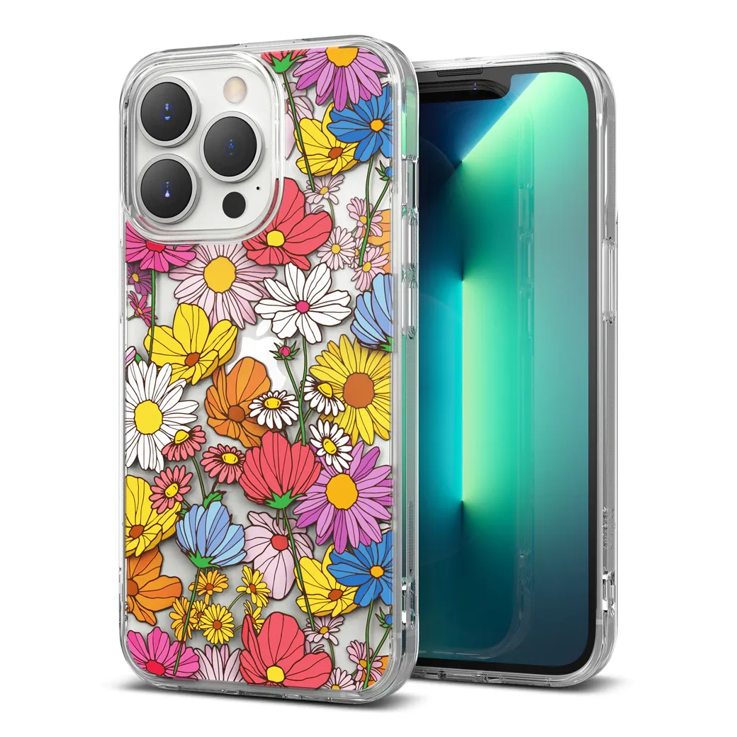เคส Ringke รุ่น Fusion Design - iPhone 13 Pro Max - ลาย Vivid Flowers