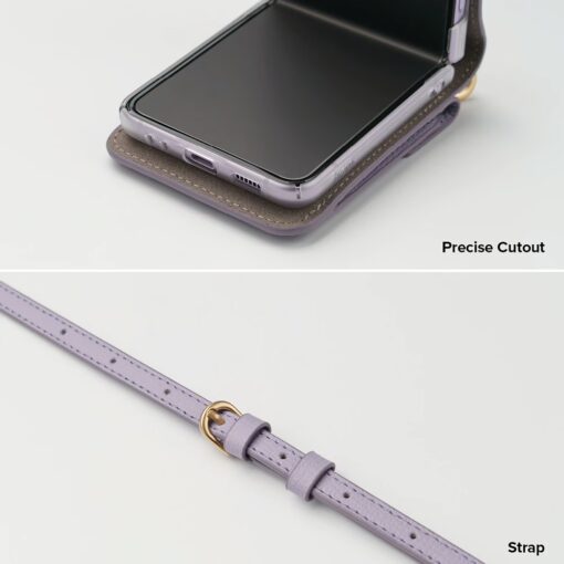 เคส Ringke รุ่น Folio Signature Card Pocket - Galaxy Z Flip 3 - สี Light Purple - Image 11