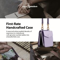 เคส Ringke รุ่น Folio Signature Card Pocket - Galaxy Z Flip 3 - สี Light Purple