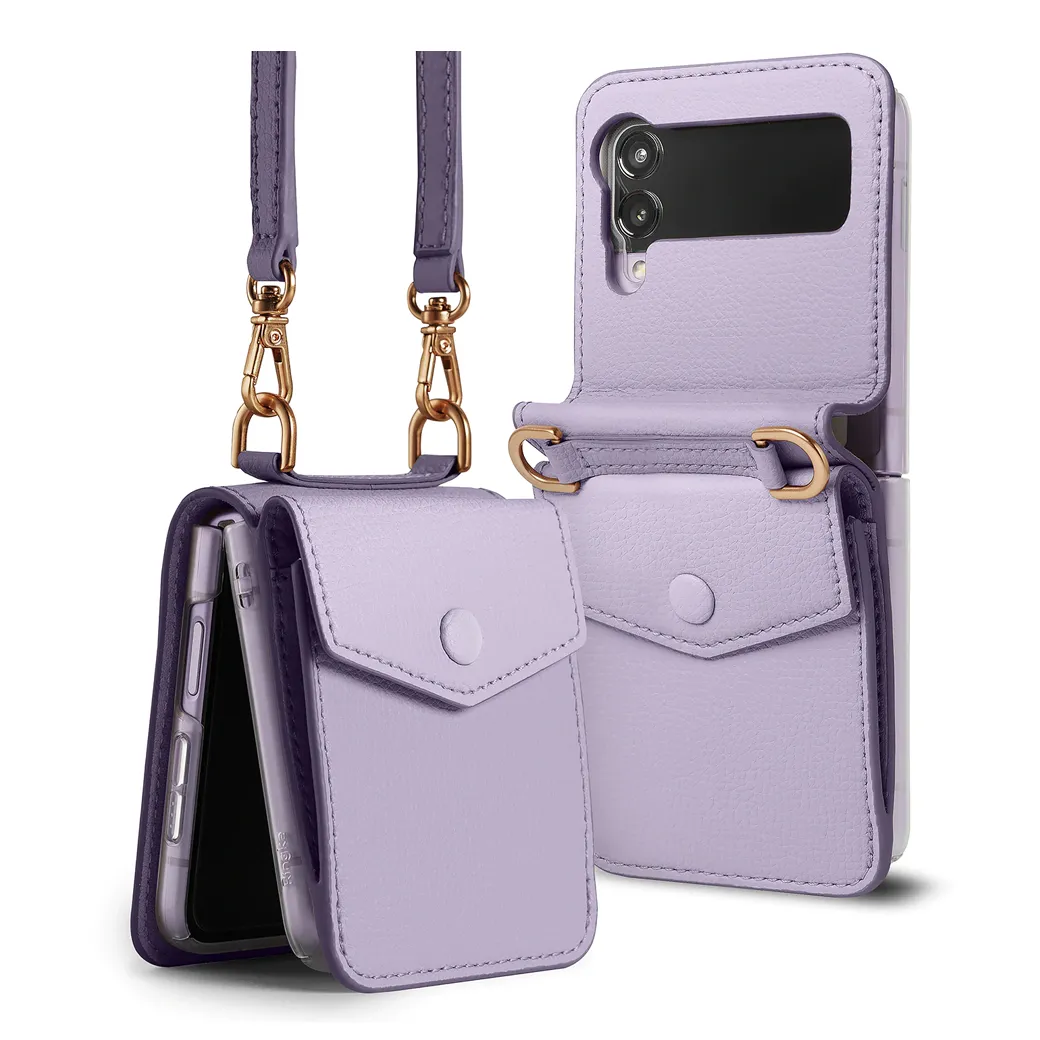 เคส Ringke รุ่น Folio Signature Card Pocket - Galaxy Z Flip 3 - สี Light Purple