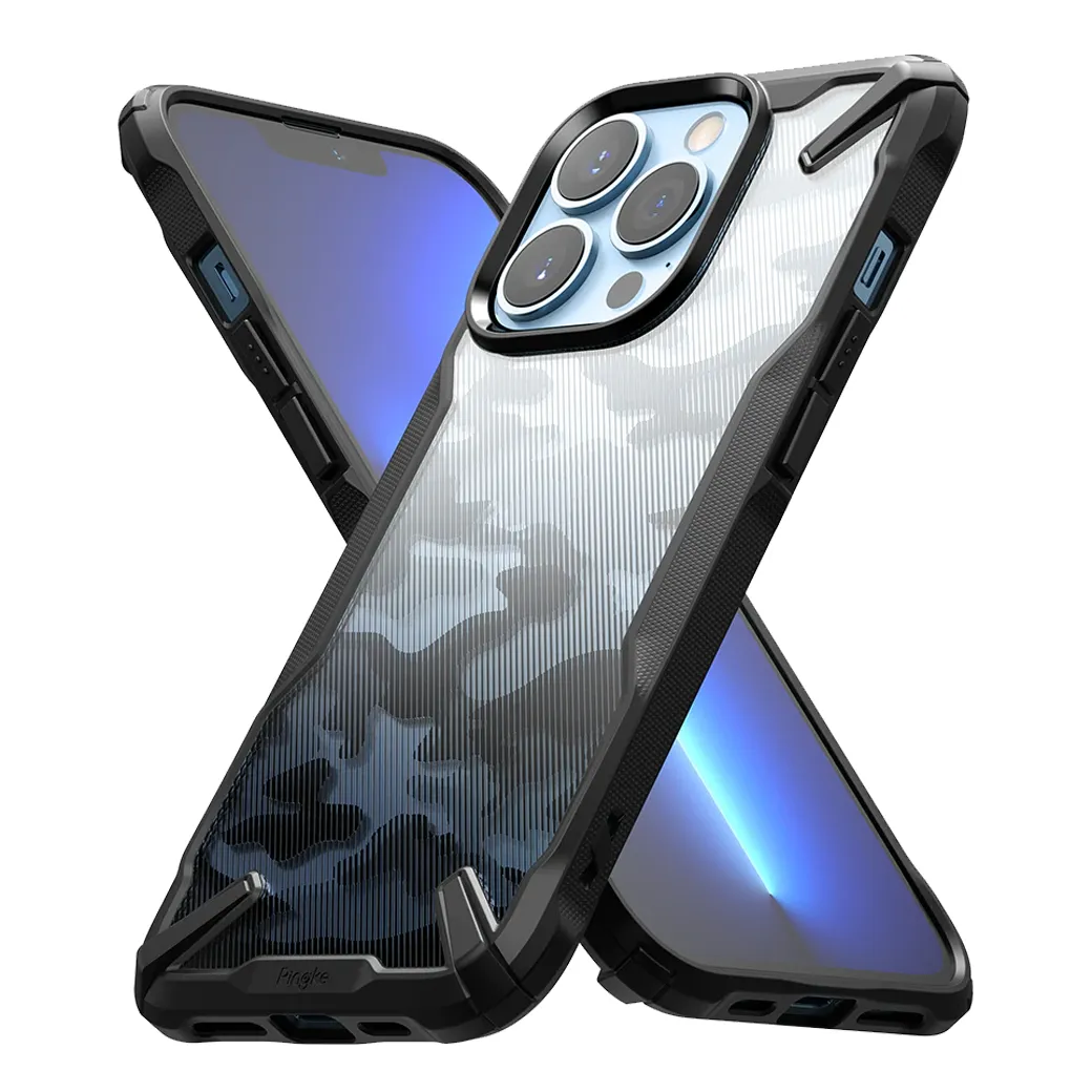 เคส Ringke รุ่น Fusion X Design - iPhone 13 Pro Max - ลาย Camo Black