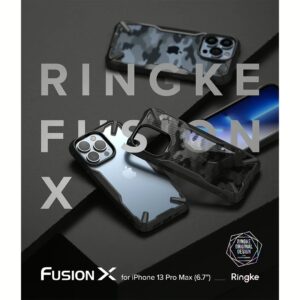 เคส Ringke รุ่น Fusion X Design - iPhone 13 Pro Max - ลาย Camo Black