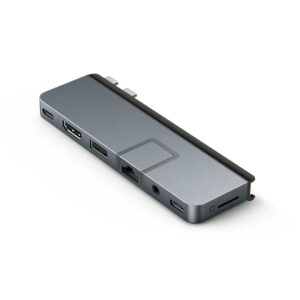 อุปกรณ์เชื่อมต่อ Hyper รุ่น HyperDrive Duo Pro 7 in 2 USB-C Hub for MacBook Pro 2021 - สีเทา