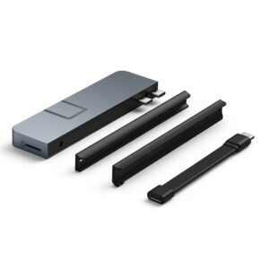 อุปกรณ์เชื่อมต่อ Hyper รุ่น HyperDrive Duo Pro 7 in 2 USB-C Hub for MacBook Pro 2021 - สีเทา