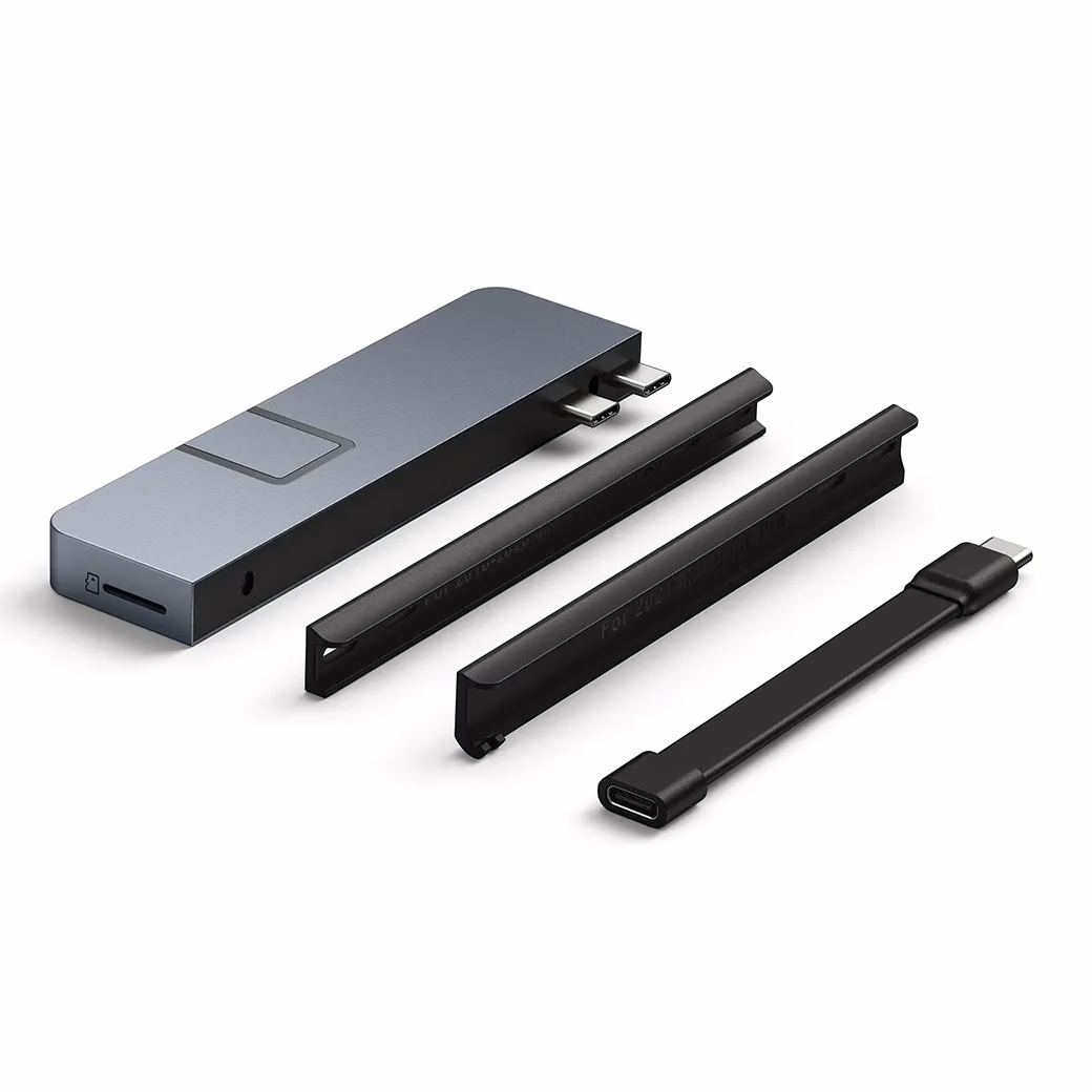 อุปกรณ์เชื่อมต่อ Hyper รุ่น HyperDrive Duo Pro 7 in 2 USB-C Hub for MacBook Pro 2021 - สีเทา