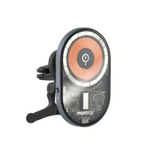 แท่นชาร์จไร้สายติดช่องแอร์ในรถ Momax รุ่น Q.Mag Mount 3 Magnetic (15W) - สีเทาสเปซเกรย์