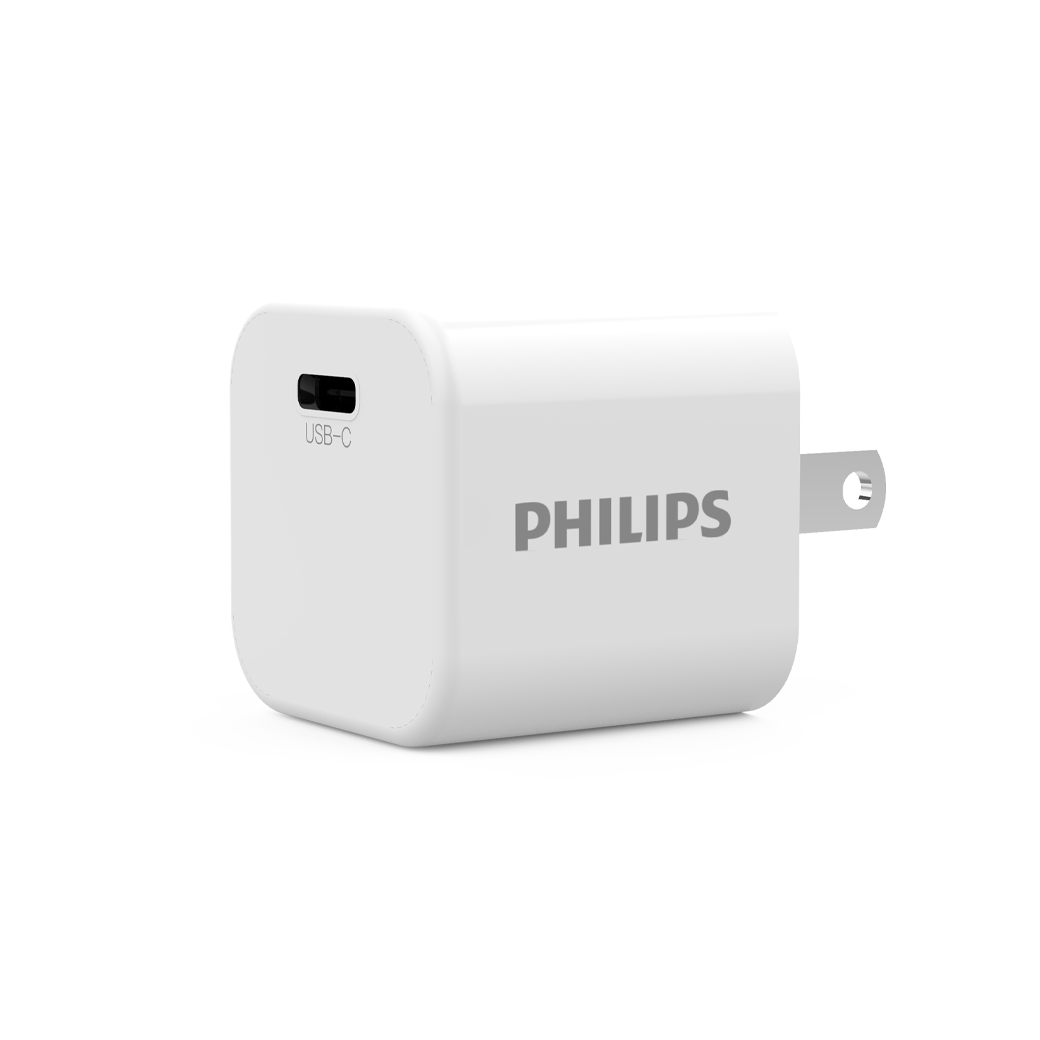 หัวชาร์จ Philips รุ่น PD20W Charger Adapter GAN - สี White