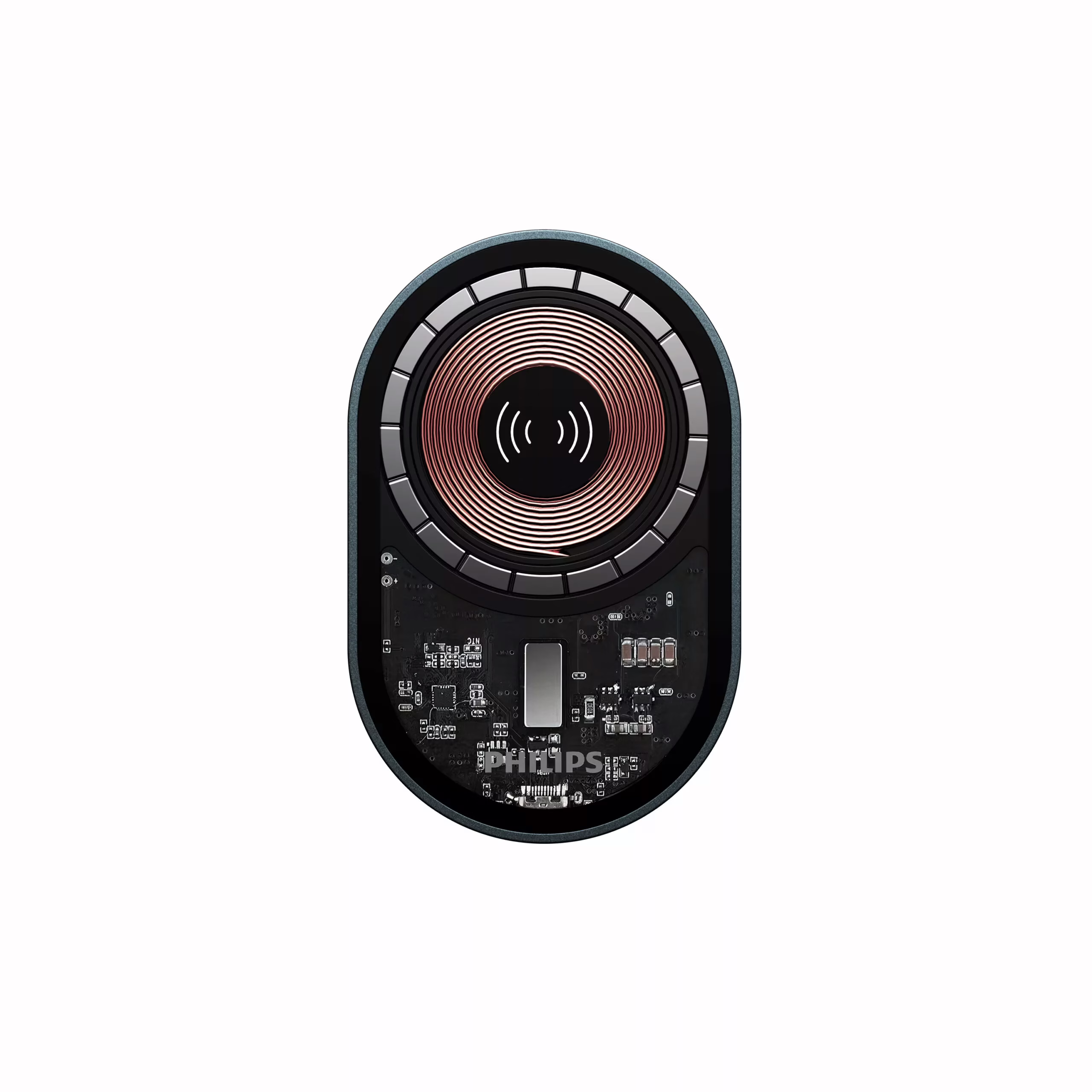 แท่นชาร์จไร้สายติดช่องแอร์ในรถ Philips รุ่น Wireless Car Charger 15W - สี Black
