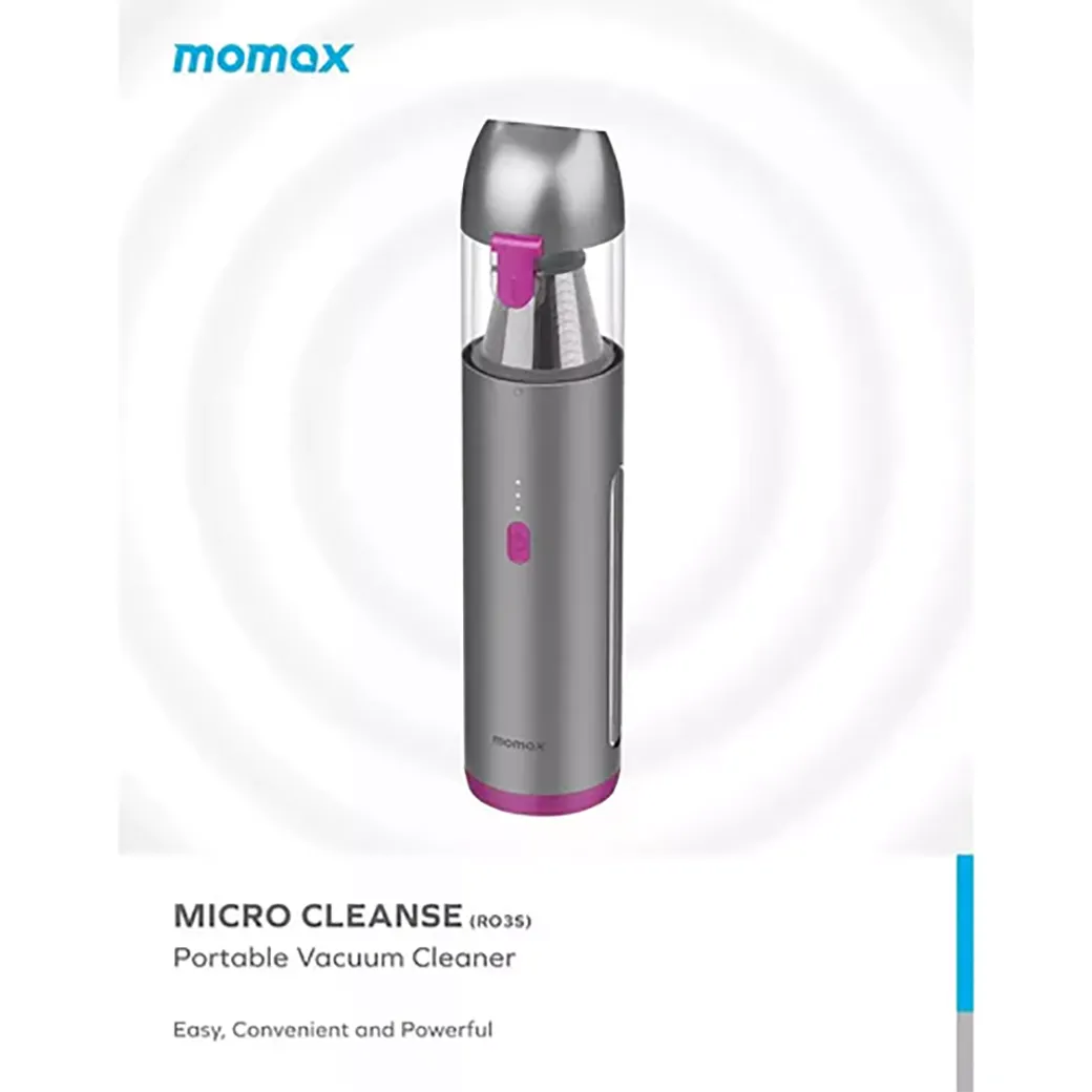 เครื่องดูดฝุ่นแบบพาพก Momax รุ่น Micro Cleanse - สีเทาสเปซเกรย์
