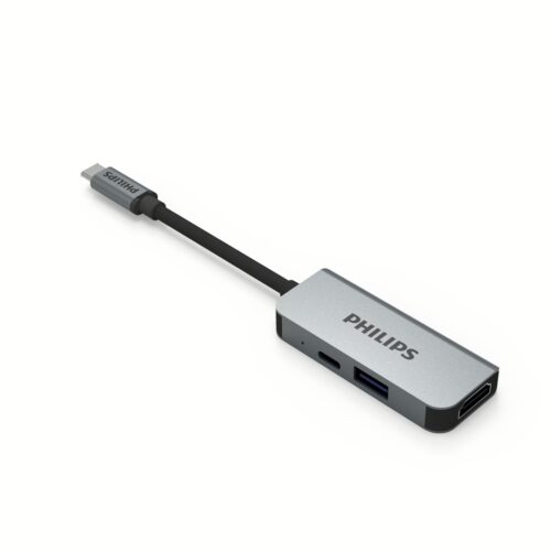 อุปกรณ์เชื่อมต่อ Philips รุ่น 3 in 1 Hub C to HDMI - สี Silver - Image 2