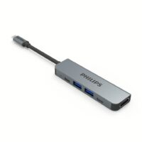อุปกรณ์เชื่อมต่อ Philips รุ่น 5 in1 Hub C to HDMI - สี Silver