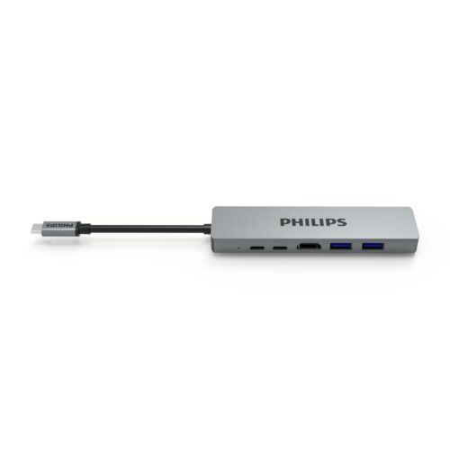 อุปกรณ์เชื่อมต่อ Philips รุ่น 6 in 1 Hub C to HDMI and RJ45 - สี Silver - Image 8