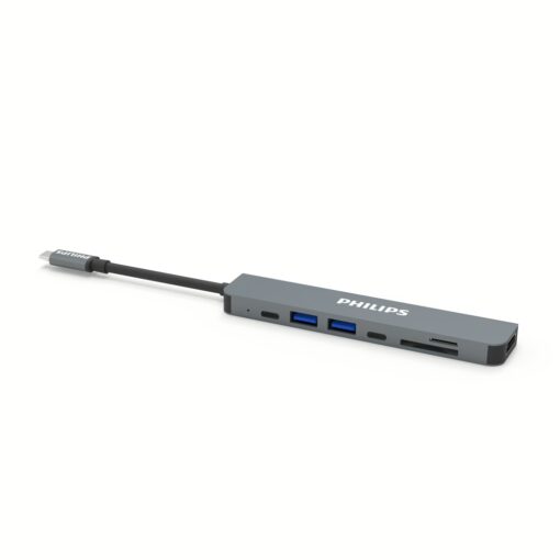 อุปกรณ์เชื่อมต่อ Philips รุ่น 7 in 1 Hub C to HDMI - สี Silver - Image 7