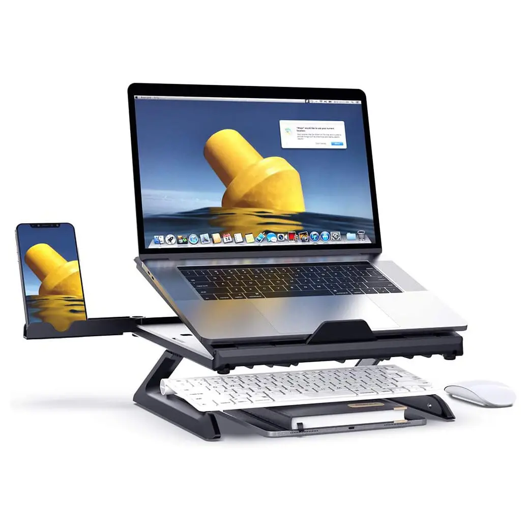 ทำงานได้ยาว ๆ ไม่ต้องทนปวดคอ ด้วยที่วางโน๊ตบุ๊คปรับระดับได้ 4 Mono Dsign รุ่น Foldable Laptop Stand