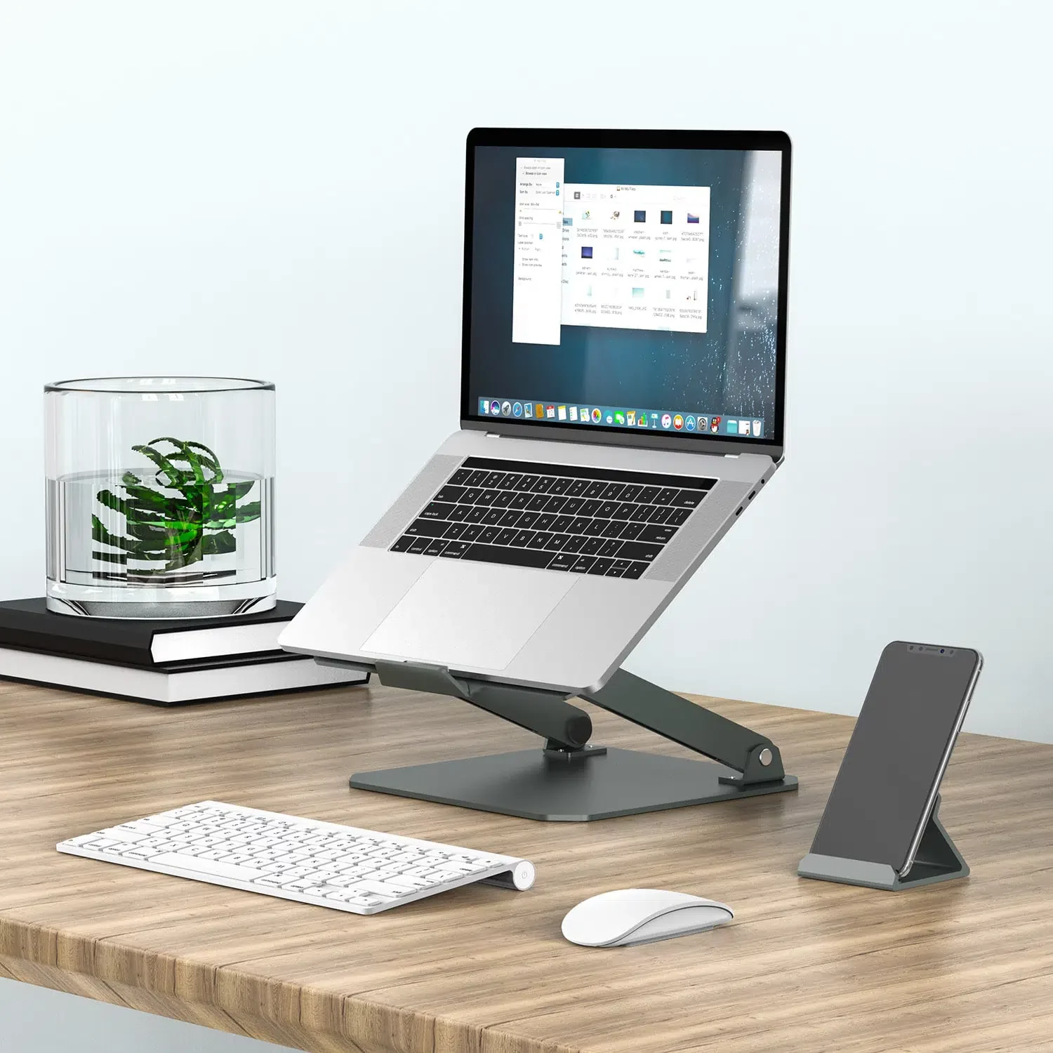 ทำงานได้ยาว ๆ ไม่ต้องทนปวดคอ ด้วยที่วางโน๊ตบุ๊คปรับระดับได้ 3 Mono Dsign รุ่น Aluminium Elevator Laptop Stand