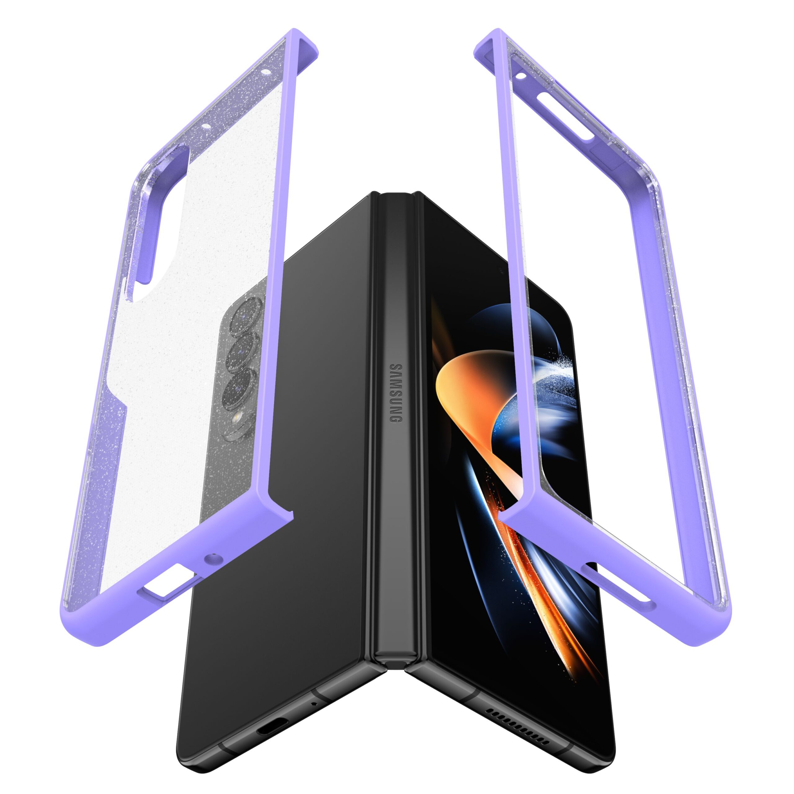 OtterBox รุ่น Thin Flex - เคส Galaxy Z Fold 4 - สี Sparkle Purplexing