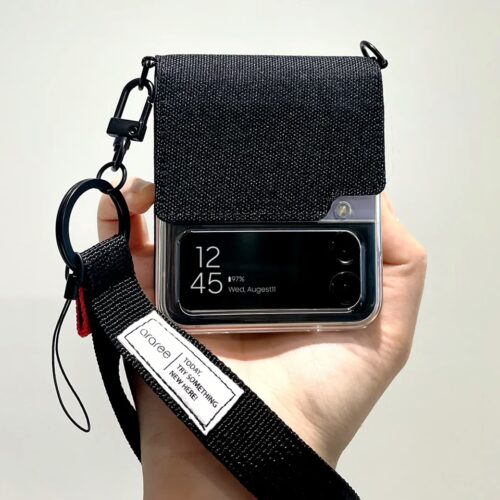Araree รุ่น Canvas Diary - เคส Galaxy Z Flip 4 - สีดำ