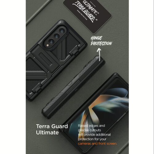 VRS รุ่น Terra Guard Ultimate - เคส Galaxy Z Fold 4 - สี Matte Black - Image 12