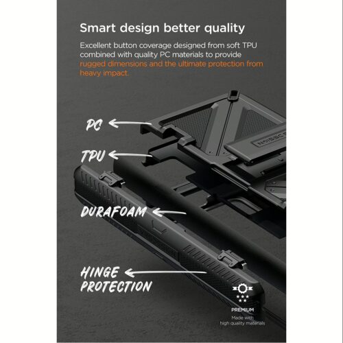 VRS รุ่น Terra Guard Ultimate - เคส Galaxy Z Fold 4 - สี Matte Black - Image 14