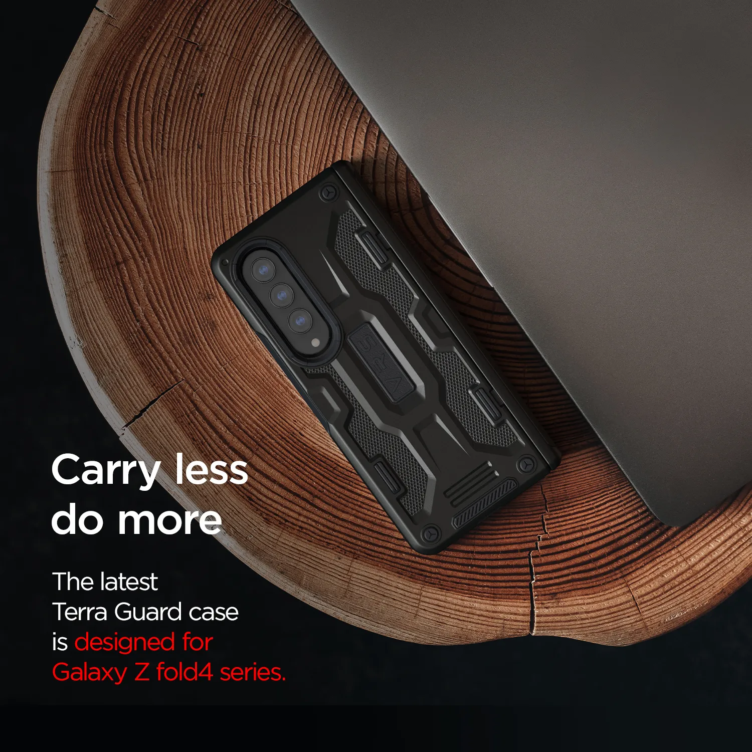 เคส VRS รุ่น Terra Guard Active - Galaxy Z Fold 4 - สี Matte Black