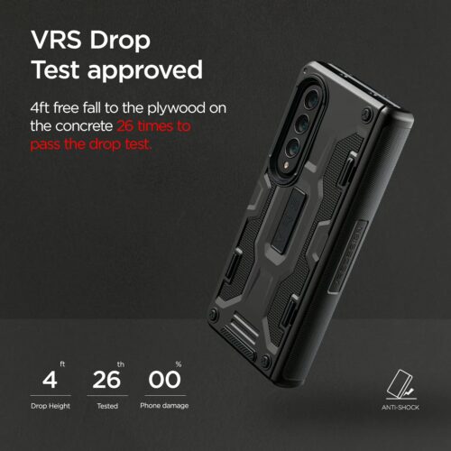 VRS รุ่น Terra Guard Active - เคส Galaxy Z Fold 4 - สี Matte Black - Image 8