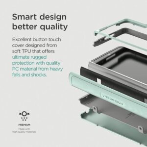 VRS รุ่น Terra Guard Modern - เคส Galaxy Z Fold 4 - สี Mint