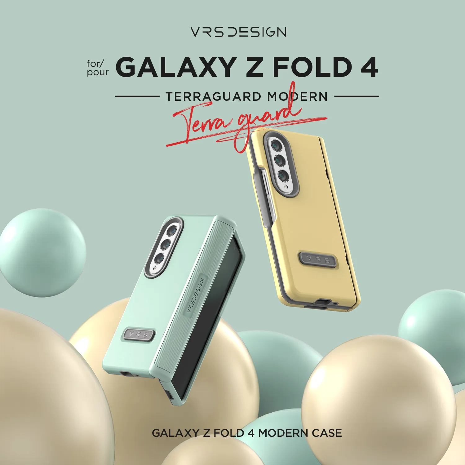 VRS รุ่น Terra Guard Modern - เคส Galaxy Z Fold 4 - สี Matte Black