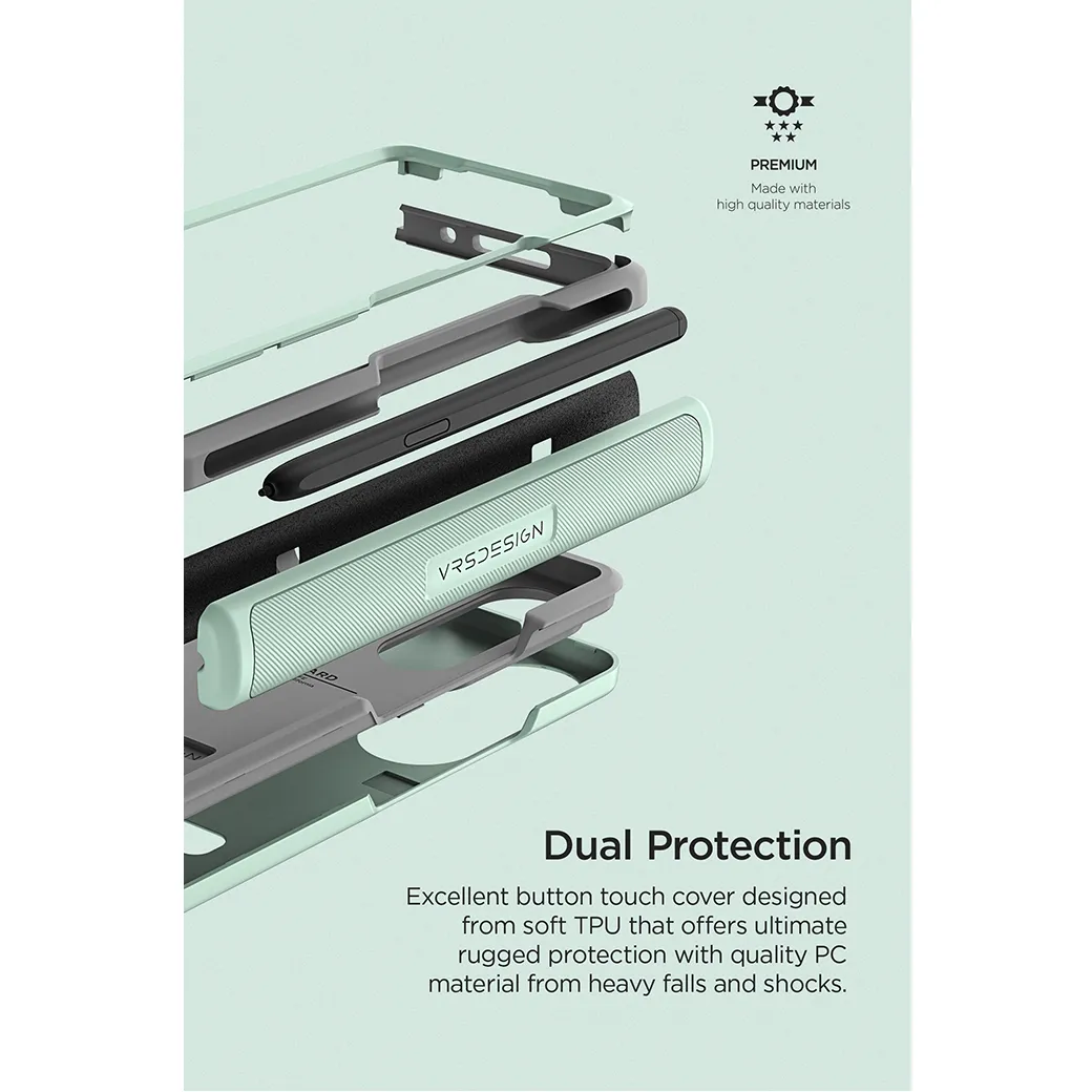 เคส VRS รุ่น Terra Guard Modern Pro - Galaxy Z Fold 4 - สี Matte Black