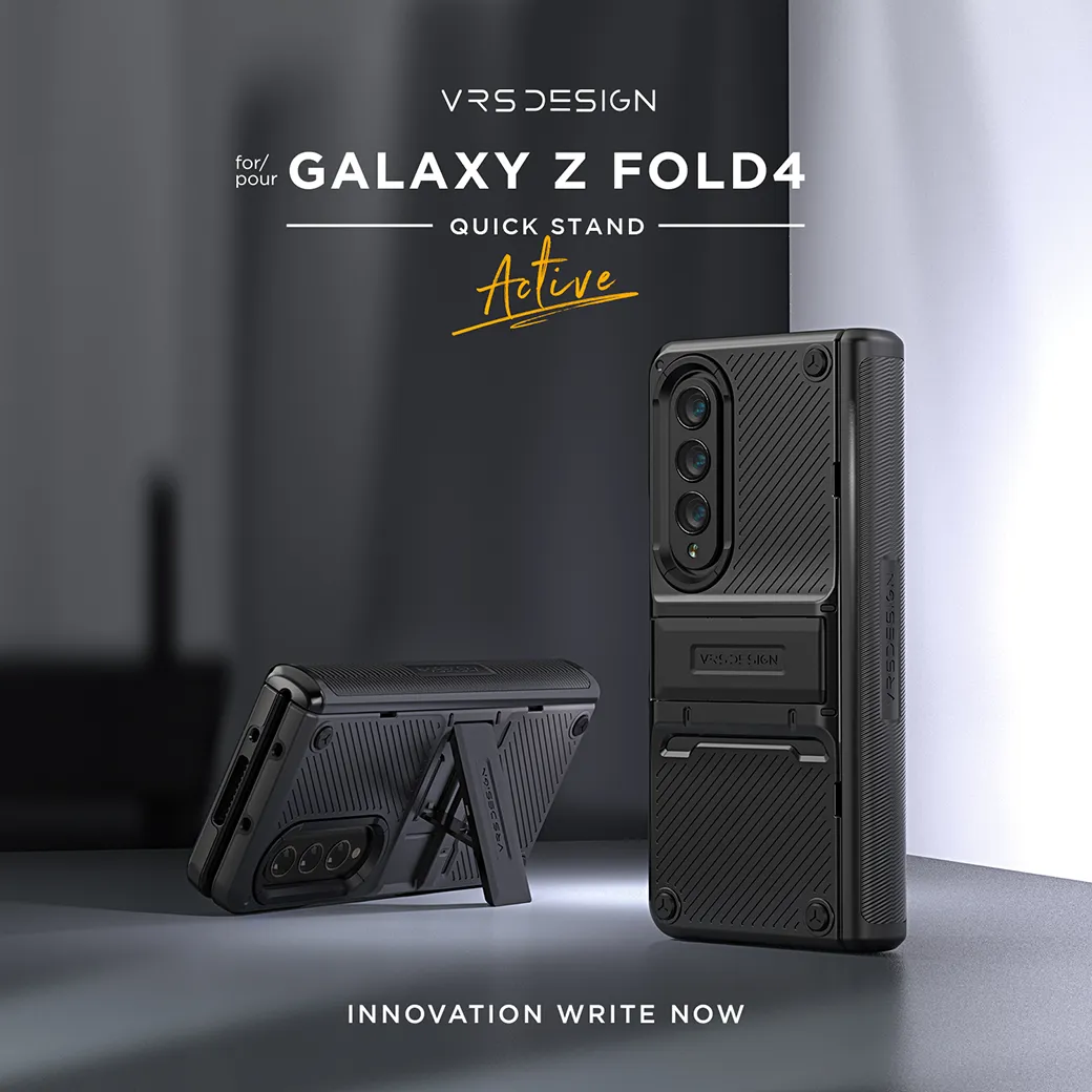 เคส VRS รุ่น Quick Stand Active - Galaxy Z Fold 4 - สี Matte Black