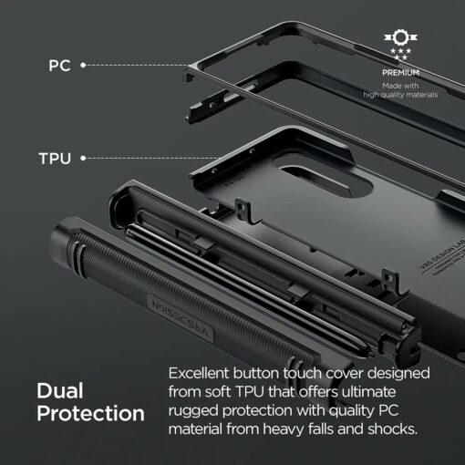 VRS รุ่น Quick Stand Active S - เคส Galaxy Z Fold 4 - สี Matte Black - Image 9