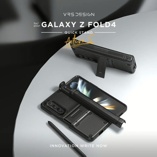 VRS รุ่น Quick Stand Active S - เคส Galaxy Z Fold 4 - สี Matte Black - Image 16
