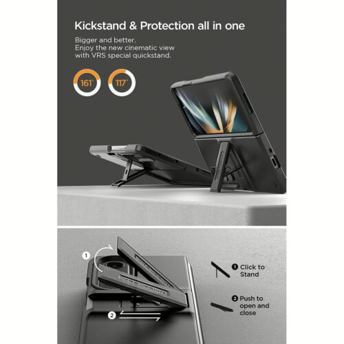 VRS รุ่น Quick Stand Modern - เคส Galaxy Z Fold 4 - สี Matte Black - Image 2