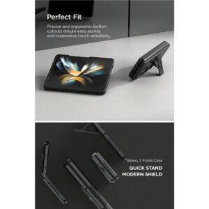 VRS รุ่น Quick Stand Modern - เคส Galaxy Z Fold 4 - สี Matte Black