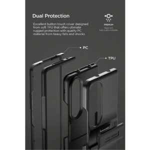 VRS รุ่น Quick Stand Modern - เคส Galaxy Z Fold 4 - สี Matte Black